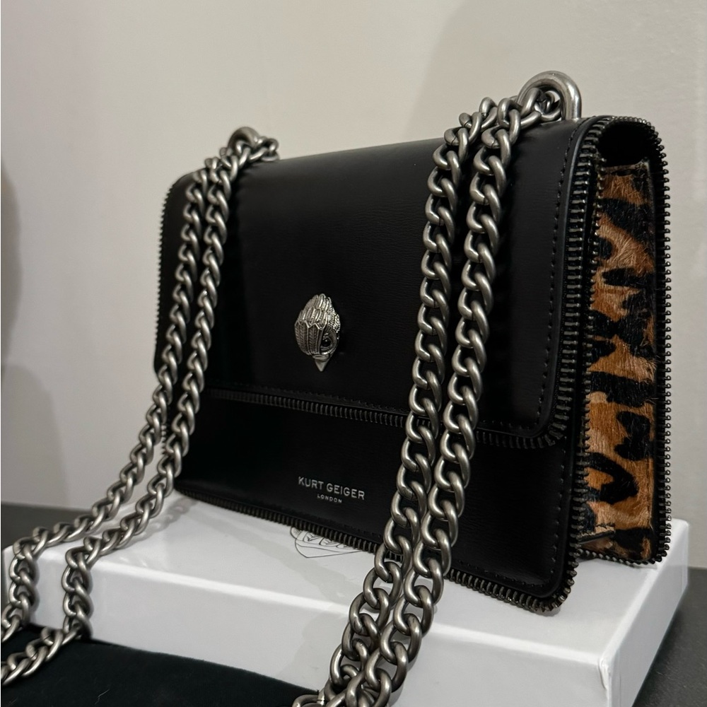 Shoreditch Small Leather & Genuine Calf Hair Shoulder Bag
